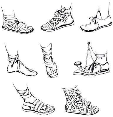 Рис. 24. Древнегреческие сандалии